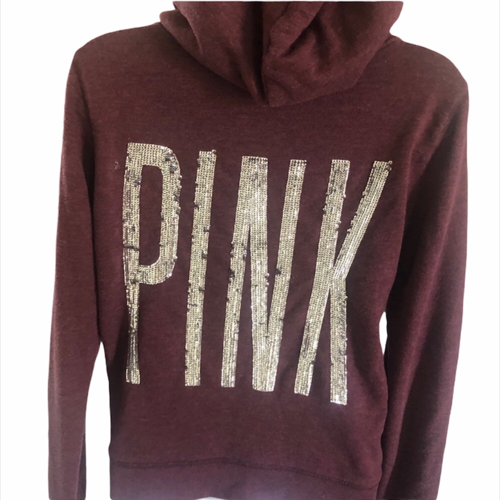 Victoria’s Secret PINK bling zip up hoodie Sz. S